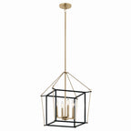 KICHLER 52626CPZ Eisley 21.25 Inch 4 Light Foyer Pendant In Champagne Bronze And Black