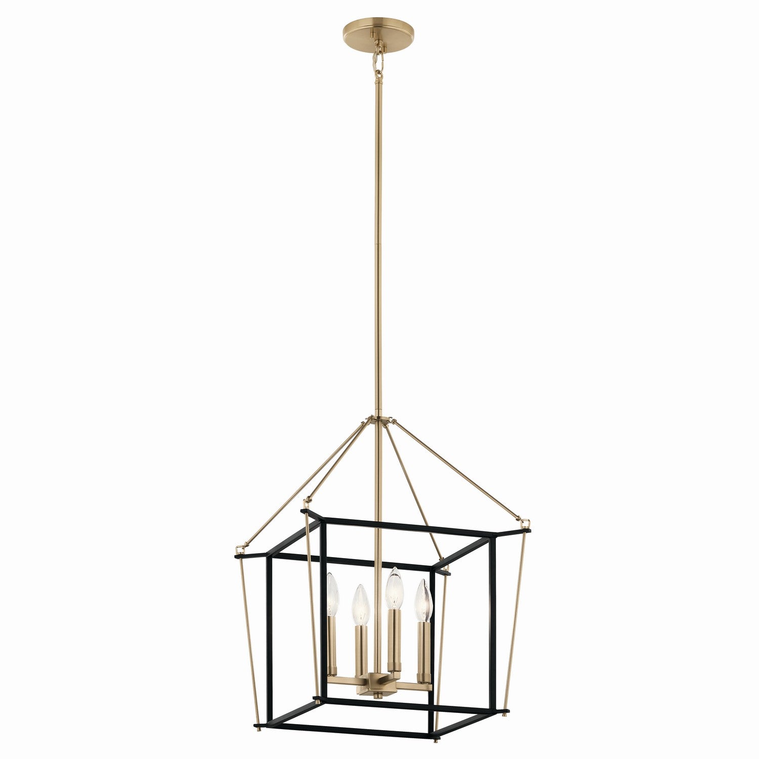 KICHLER 52626CPZ Eisley 21.25 Inch 4 Light Foyer Pendant In Champagne Bronze And Black