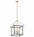 KICHLER 52626PN Eisley 21.25 Inch 4 Light Foyer Pendant In Polished Nickel And Black