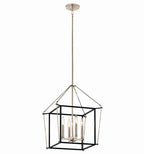 KICHLER 52626PN Eisley 21.25 Inch 4 Light Foyer Pendant In Polished Nickel And Black