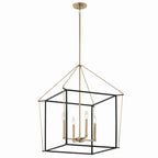 KICHLER 52627CPZ Eisley 30 Inch 4 Light Foyer Pendant In Champagne Bronze And Black