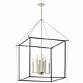 KICHLER 52628PN Eisley 40.25 Inch 8 Light Foyer Pendant In Polished Nickel And Black