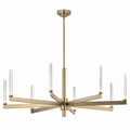 KICHLER 52668CPZ Sycara 48.5 Inch 8 Light Led Chandelier With Faceted Crystal In Champagne Bronze