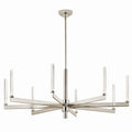 KICHLER 52668PN Sycara 48.5 Inch 8 Light Led Chandelier With Faceted Crystal In Polished Nickel