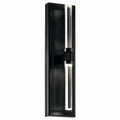 KICHLER 52671BK Sycara 19 Inch 2 Light Led Wall Sconce With Faceted Crystal In Black