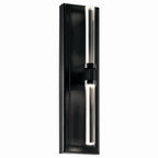 KICHLER 52671BK Sycara 19 Inch 2 Light Led Wall Sconce With Faceted Crystal In Black