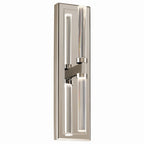 KICHLER 52671PN Sycara 19 Inch 2 Light Led Wall Sconce With Faceted Crystal In Polished Nickel