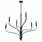 KICHLER 52673BK Livadia 36.25 Inch 6 Light Chandelier In Black