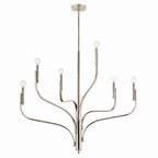 KICHLER 52673PN Livadia 36.25 Inch 6 Light Chandelier In Polished Nickel