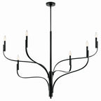 KICHLER 52674BK Livadia 47.25 Inch 6 Light Chandelier In Black