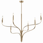 KICHLER 52674CPZ Livadia 47.25 Inch 6 Light Chandelier In Champagne Bronze