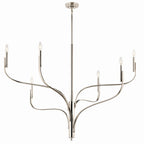 KICHLER 52674PN Livadia 47.25 Inch 6 Light Chandelier In Polished Nickel