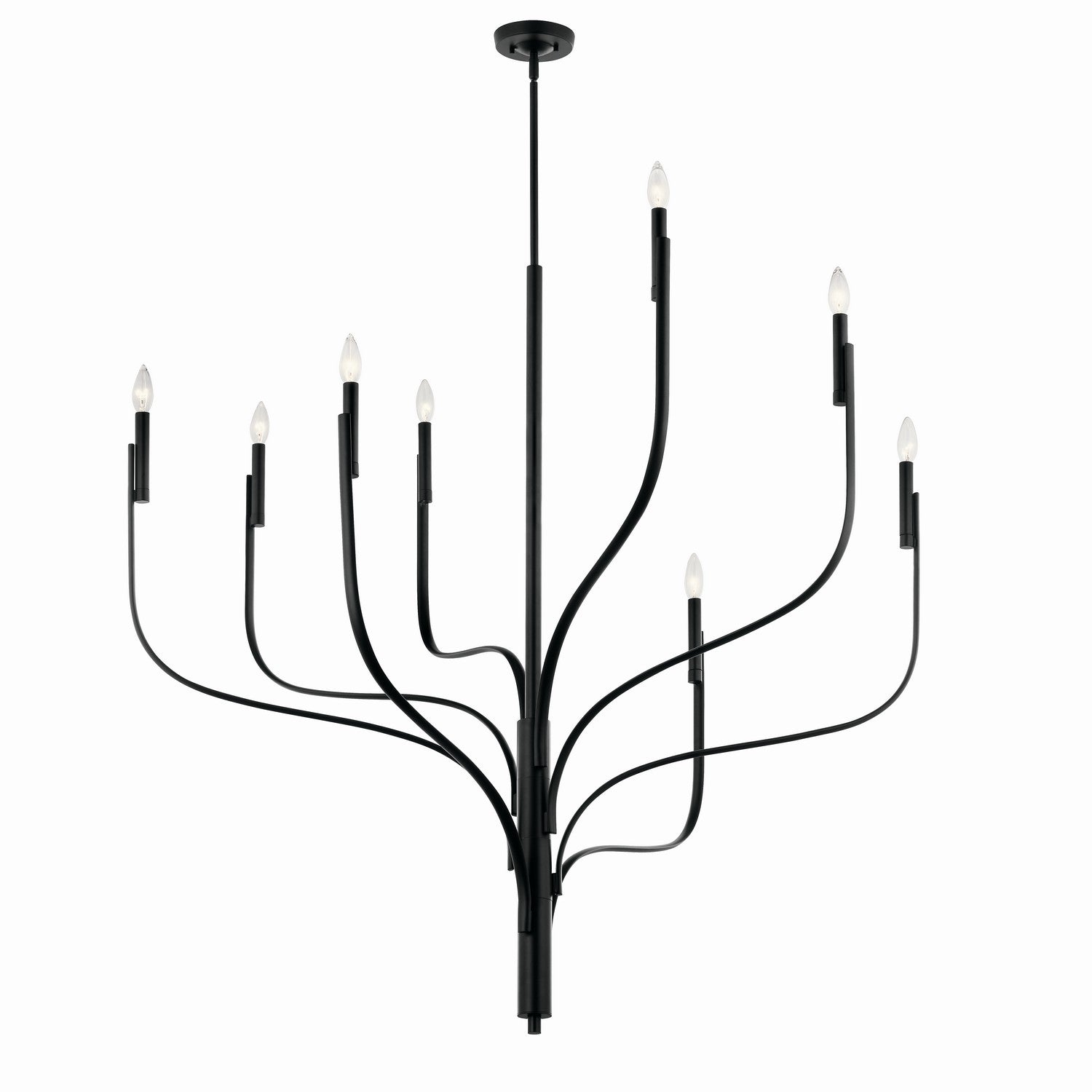KICHLER 52675BK Livadia 47.75 Inch 8 Light Chandelier In Black