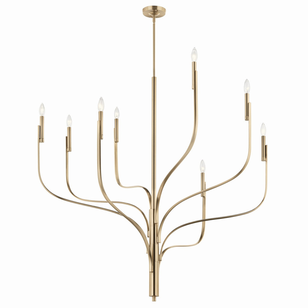 KICHLER 52675CPZ Livadia 47.75 Inch 8 Light Chandelier In Champagne Bronze