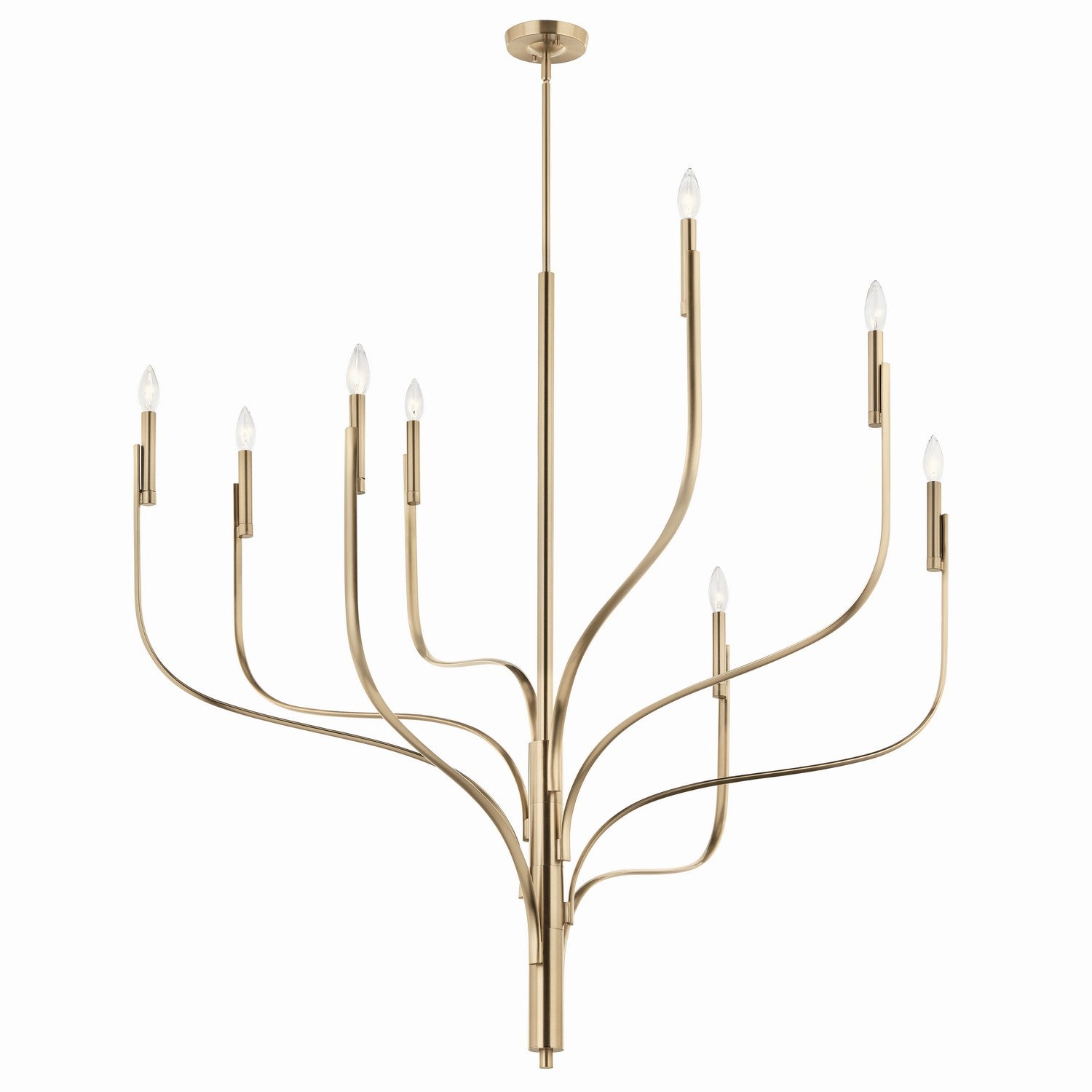 KICHLER 52675CPZ Livadia 47.75 Inch 8 Light Chandelier In Champagne Bronze