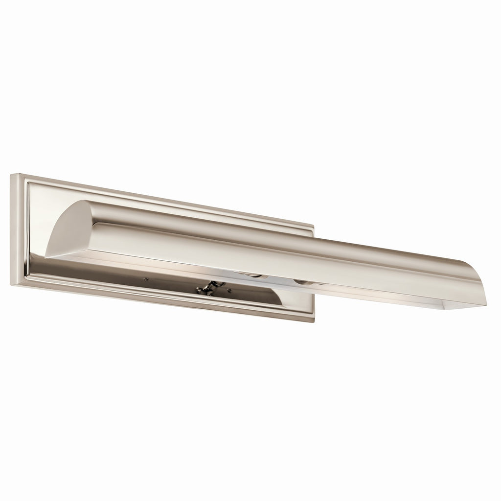 KICHLER 52686PN Carston 24 Inch 2 Light Led Picture Light In Polished Nickel With White Interior