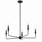KICHLER 52689BK Alvaro 30 Inch 5 Light Chandelier In Black