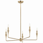 KICHLER 52689CPZ Alvaro 30 Inch 5 Light Chandelier In Champagne Bronze