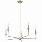 KICHLER 52689PN Alvaro 30 Inch 5 Light Chandelier In Polished Nickel