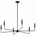 KICHLER 52690BK Alvaro 40 Inch 6 Light Chandelier In Black