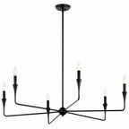 KICHLER 52690BK Alvaro 40 Inch 6 Light Chandelier In Black