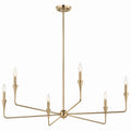 KICHLER 52690CPZ Alvaro 40 Inch 6 Light Chandelier In Champagne Bronze