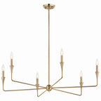 KICHLER 52690CPZ Alvaro 40 Inch 6 Light Chandelier In Champagne Bronze