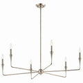 KICHLER 52690PN Alvaro 40 Inch 6 Light Chandelier In Polished Nickel
