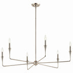 KICHLER 52690PN Alvaro 40 Inch 6 Light Chandelier In Polished Nickel