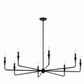 KICHLER 52691BK Alvaro 50 Inch 8 Light Chandelier In Black
