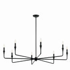 KICHLER 52691BK Alvaro 50 Inch 8 Light Chandelier In Black