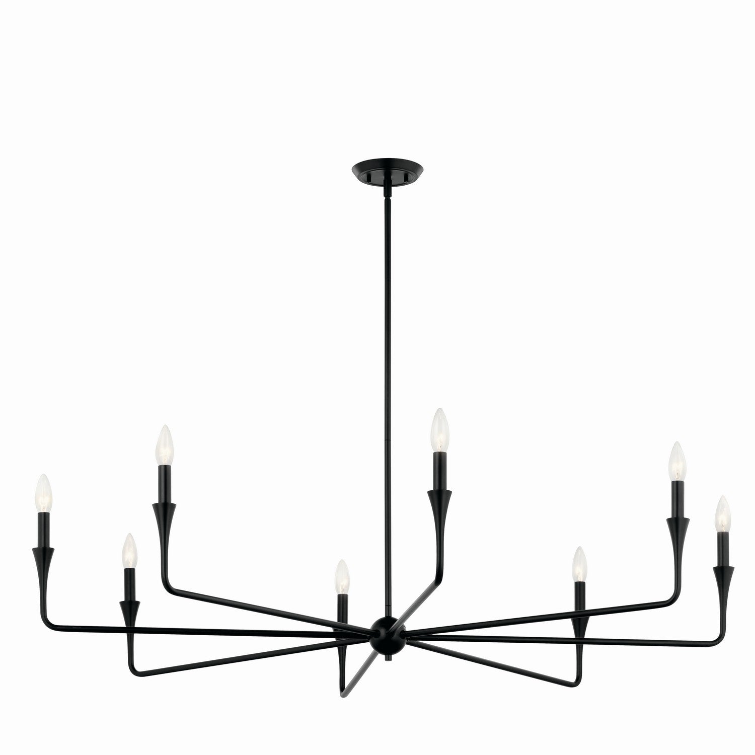 KICHLER 52691BK Alvaro 50 Inch 8 Light Chandelier In Black