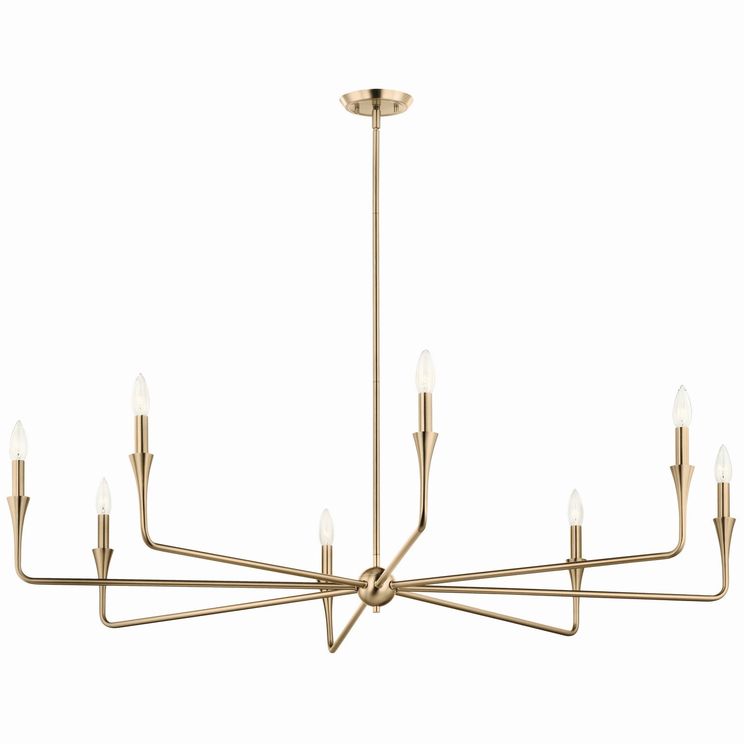 KICHLER 52691CPZ Alvaro 50 Inch 8 Light Chandelier In Champagne Bronze