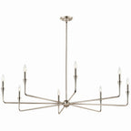 KICHLER 52691PN Alvaro 50 Inch 8 Light Chandelier In Polished Nickel