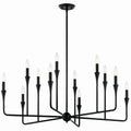 KICHLER 52692BK Alvaro 39.75 Inch 12 Light Multi-Tier Chandelier In Black