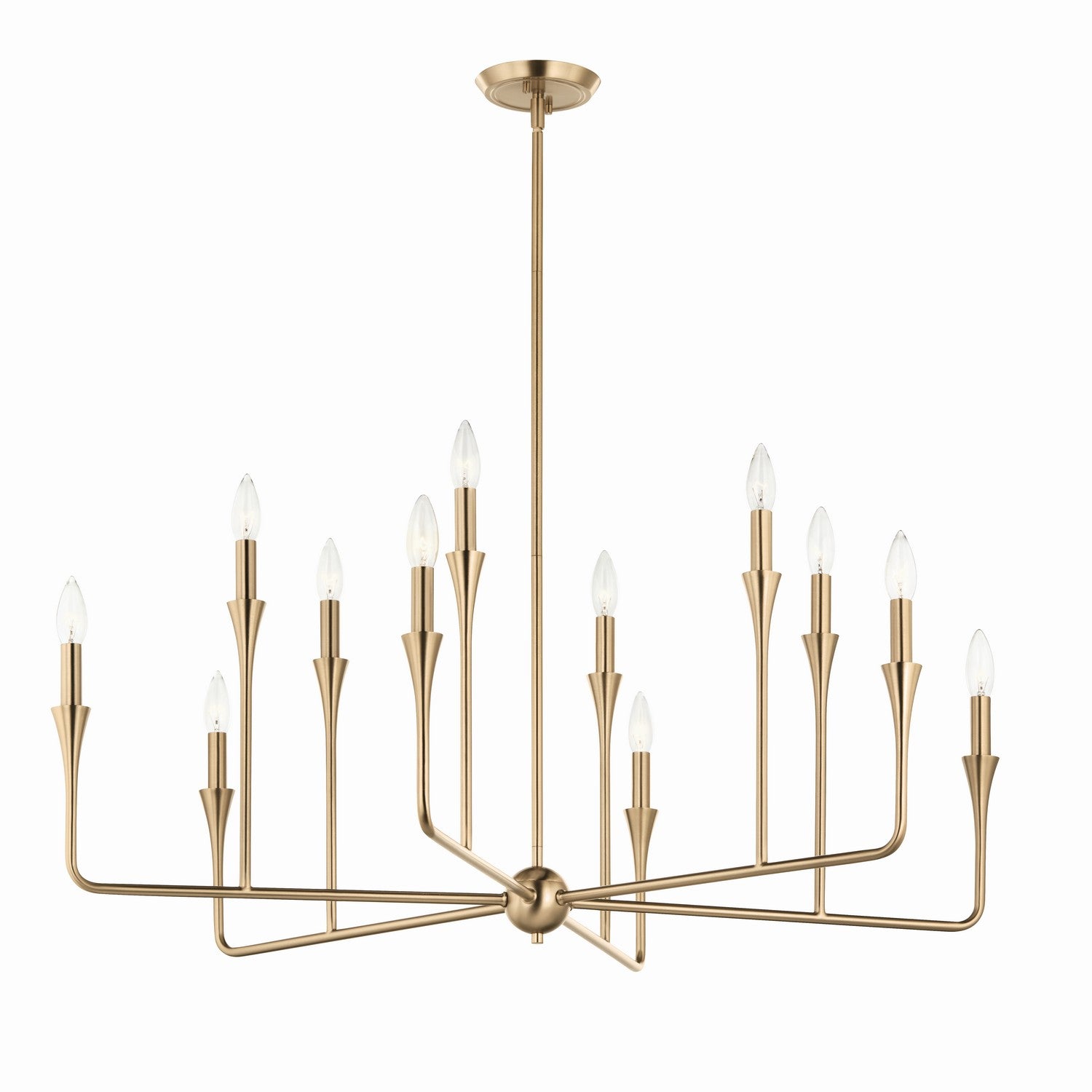 KICHLER 52692CPZ Alvaro 39.75 Inch 12 Light Multi-Tier Chandelier In Champagne Bronze