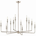 KICHLER 52692PN Alvaro 39.75 Inch 12 Light Multi-Tier Chandelier In Polished Nickel