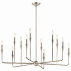 KICHLER 52692PN Alvaro 39.75 Inch 12 Light Multi-Tier Chandelier In Polished Nickel