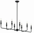 KICHLER 52693BK Alvaro 45.5 Inch 8 Light Linear Chandelier In Black
