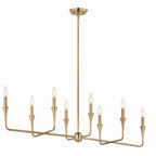 KICHLER 52693CPZ Alvaro 45.5 Inch 8 Light Linear Chandelier In Champagne Bronze
