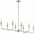 KICHLER 52693PN Alvaro 45.5 Inch 8 Light Linear Chandelier In Polished Nickel