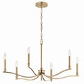 KICHLER 52695CPZ Malene 32 Inch 6 Light Chandelier In Champagne Bronze