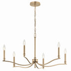 KICHLER 52695CPZ Malene 32 Inch 6 Light Chandelier In Champagne Bronze