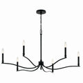 KICHLER 52696BK Malene 42 Inch 6 Light Chandelier In Black