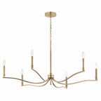 KICHLER 52696CPZ Malene 42 Inch 6 Light Chandelier In Champagne Bronze
