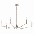 KICHLER 52696PN Malene 42 Inch 6 Light Chandelier In Polished Nickel