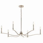 KICHLER 52696PN Malene 42 Inch 6 Light Chandelier In Polished Nickel