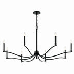 KICHLER 52697BK Malene 52 Inch 8 Light Chandelier In Black