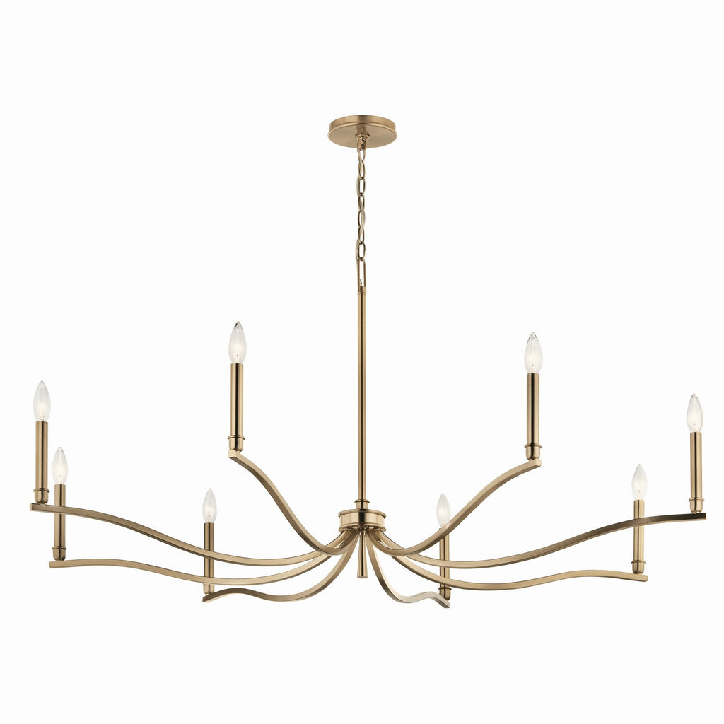 KICHLER 52697CPZ Malene 52 Inch 8 Light Chandelier In Champagne Bronze