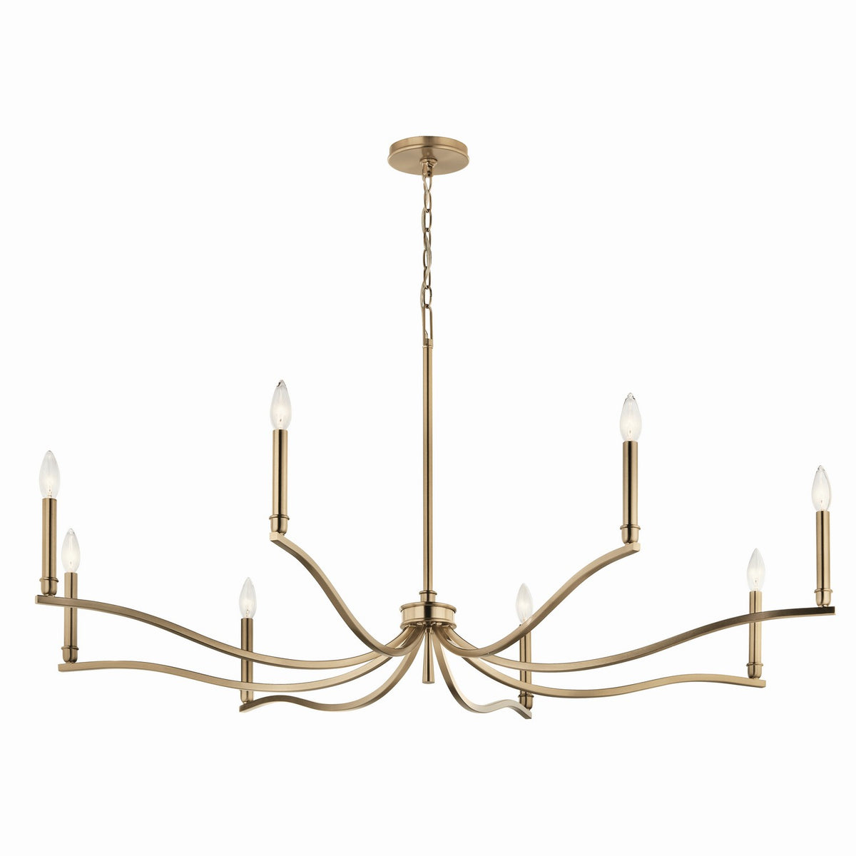 KICHLER 52697CPZ Malene 52 Inch 8 Light Chandelier In Champagne Bronze